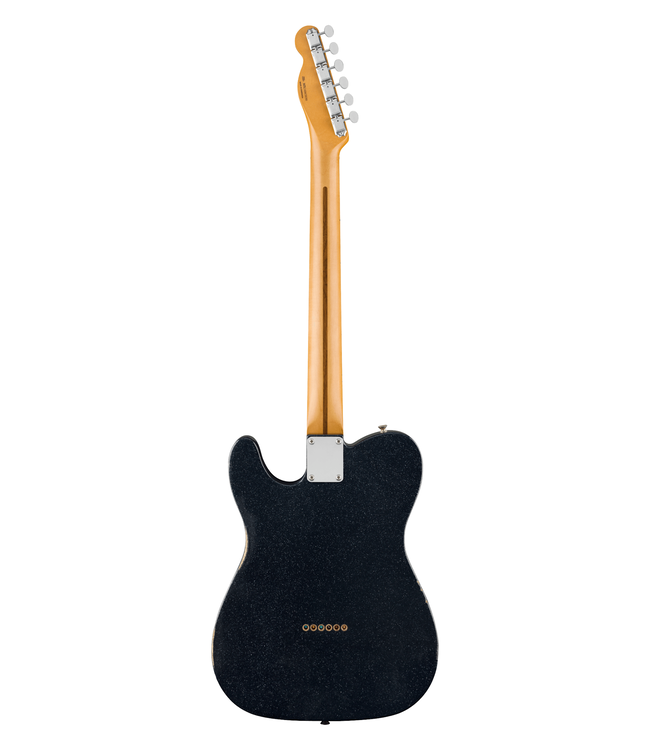 Fender Brad Paisley Road Worn Telecaster - Maple Fretboard, Black Sparkle