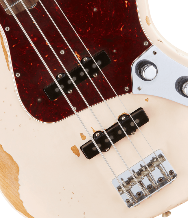 Fender Flea Jazz Bass - Rosewood Fretboard, Road Worn Shell Pink