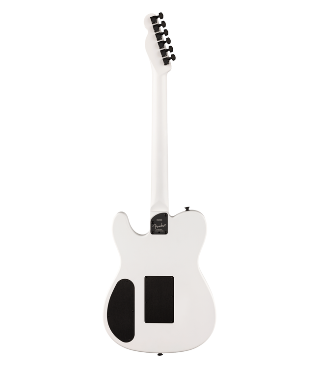 Fender Jack White Triplesonic Acoustasonic Telecaster - Maple Fretboard, Satin Arctic White with Black Top