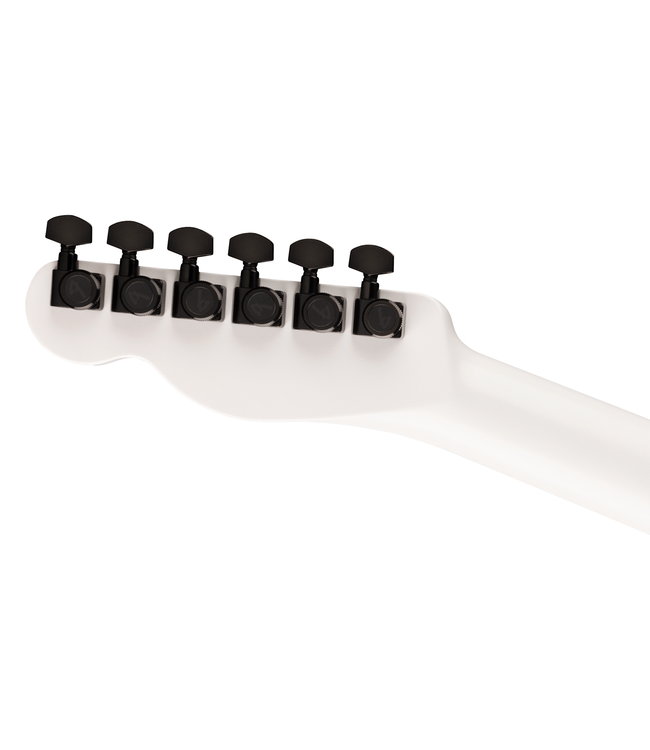 Fender Jack White Triplesonic Acoustasonic Telecaster - Maple Fretboard, Satin Arctic White with Black Top