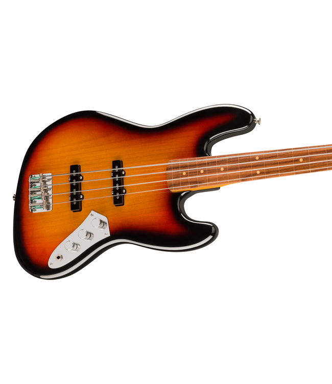 Fender Jaco Pastorius Fretless Jazz Bass - Pau Ferro Fretboard, 3-Colour Sunburst