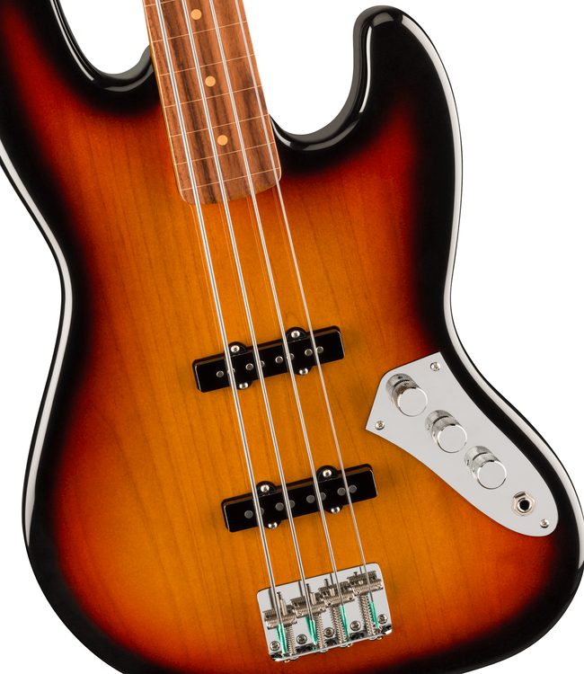 Fender Jaco Pastorius Fretless Jazz Bass - Pau Ferro Fretboard, 3-Colour Sunburst