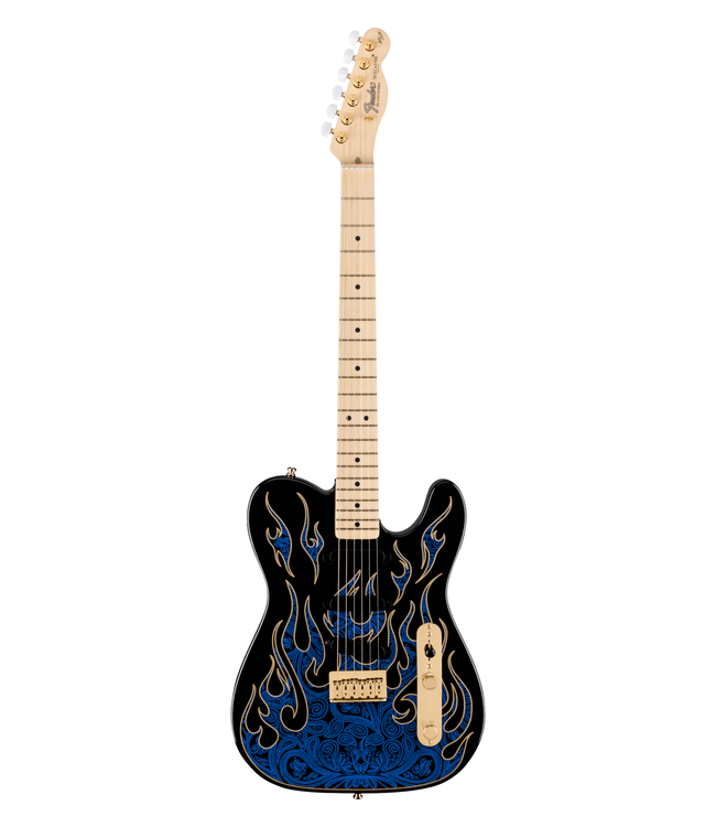 Fender James Burton Telecaster - Maple Fretboard, Blue Paisley Flames