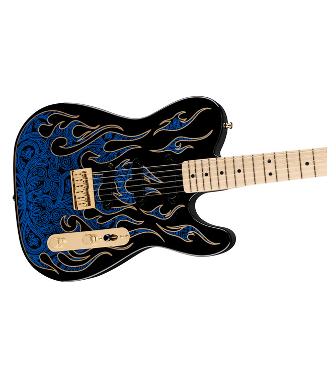 Fender James Burton Telecaster - Maple Fretboard, Blue Paisley Flames