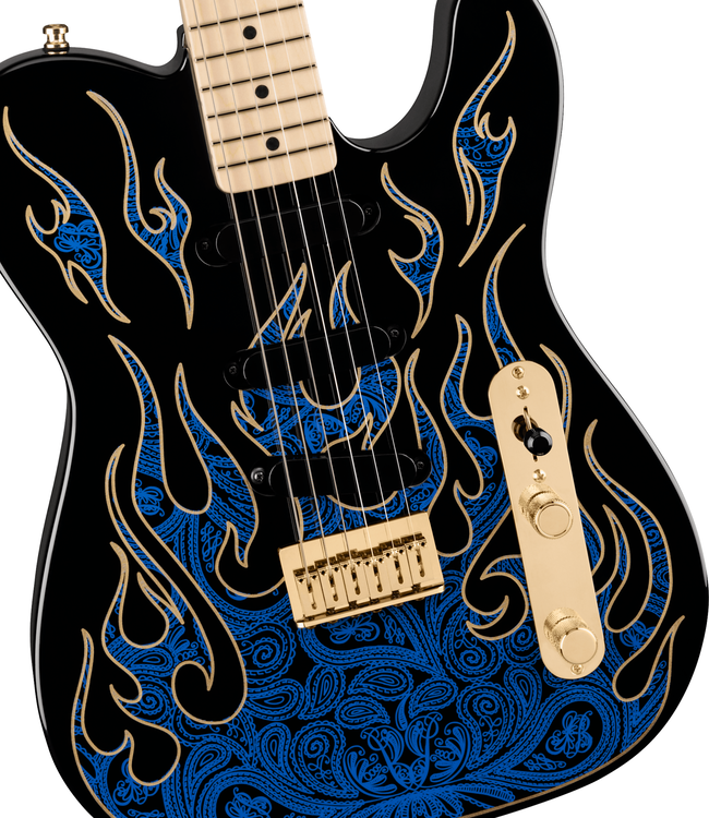 Fender James Burton Telecaster - Maple Fretboard, Blue Paisley Flames