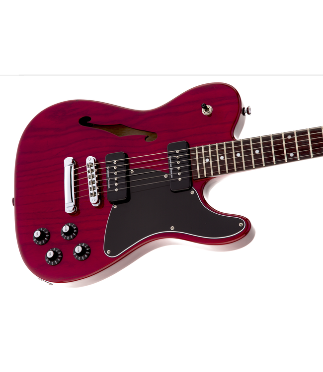 Fender Jim Adkins JA-90 Telecaster Thinline - Laurel Fretboard, Crimson Red Transparent