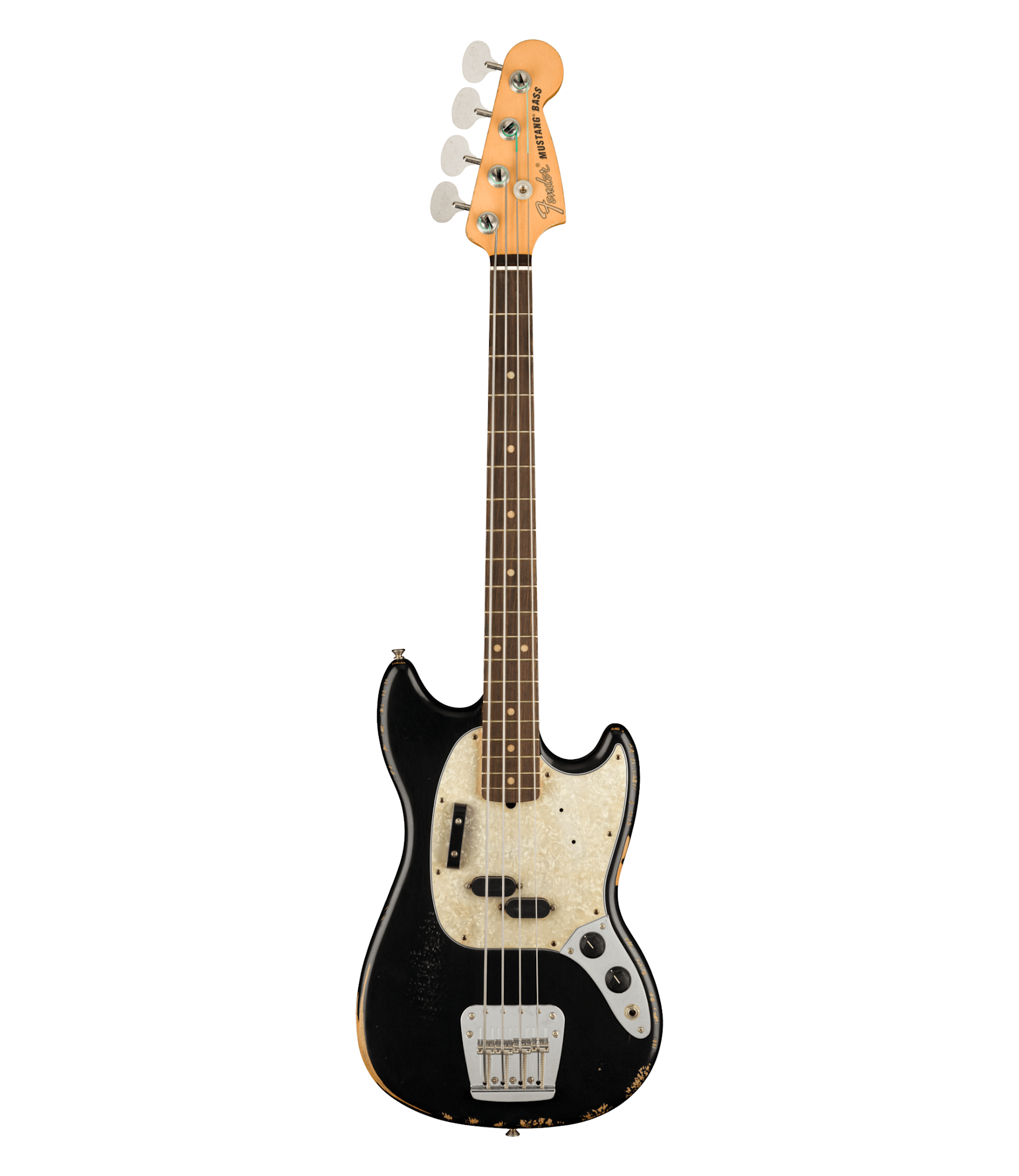 B*T様 Fender JMJ Road Worn Mustang Bass D Fender JMJ Road Worn Mustang Bass - Rosewood Fretboard, Black