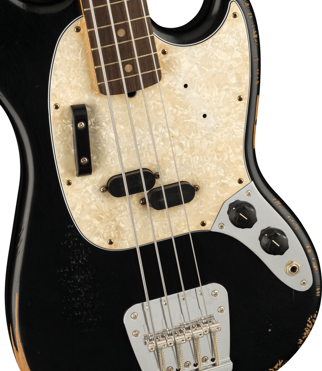 Fender JMJ Road Worn Mustang Bass - Rosewood Fretboard, Black