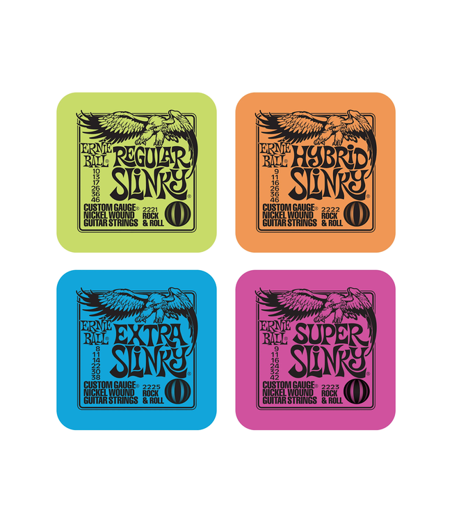 Ernie Ball Leather Coasters (4-Pack) Slinky Strings