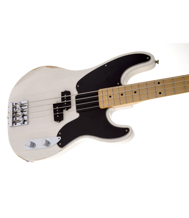 Fender Mike Dirnt Road Worn Precision Bass - Maple Fretboard, White Blonde