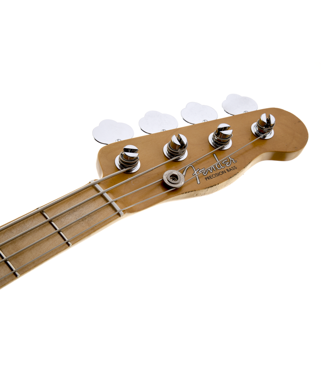 Fender Mike Dirnt Road Worn Precision Bass - Maple Fretboard, White Blonde