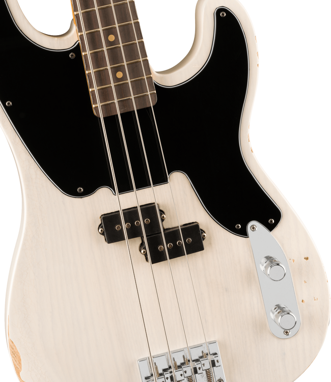 Fender Mike Dirnt Road Worn Precision Bass - Rosewood Fretboard, White Blonde