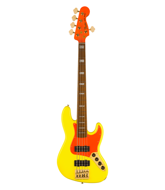 Fender Fender MonoNeon Jazz Bass V - Roasted Maple Fretboard, Neon Yellow