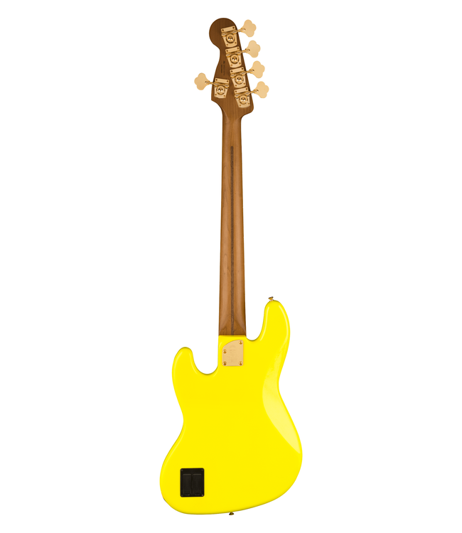 Fender MonoNeon Jazz Bass V - Roasted Maple Fretboard, Neon Yellow