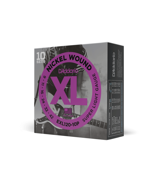 D'Addario XL Nickel Electric Guitar Strings - 09-42 Super Light