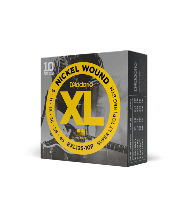 D'Addario XL Nickel Electric Guitar Strings - 09-46 Super Light Top/Regular Bottom