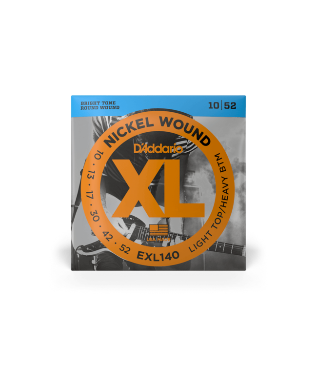 D'Addario XL Nickel Electric Guitar Strings - 10-52 Light Top/Heavy Bottom