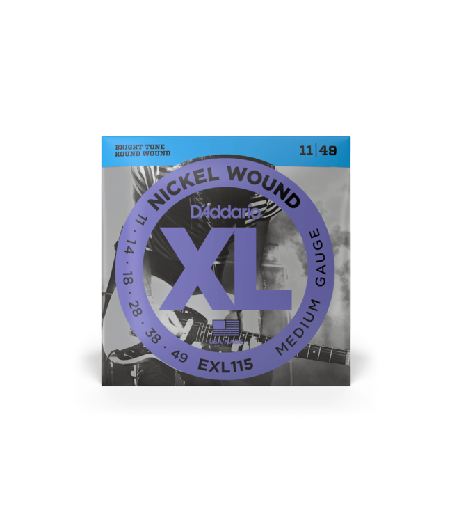 D'Addario XL Nickel Electric Guitar Strings - 11-49 Medium