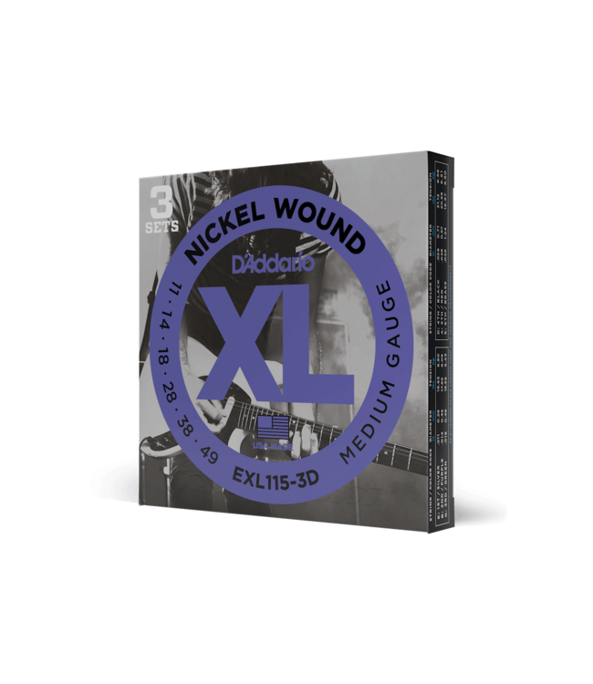 D'Addario XL Nickel Electric Guitar Strings - 11-49 Medium