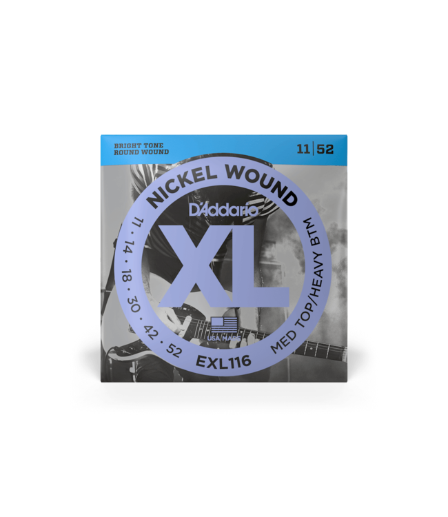 D'Addario XL Nickel Electric Guitar Strings - 11-52 Medium Top/Heavy Bottom
