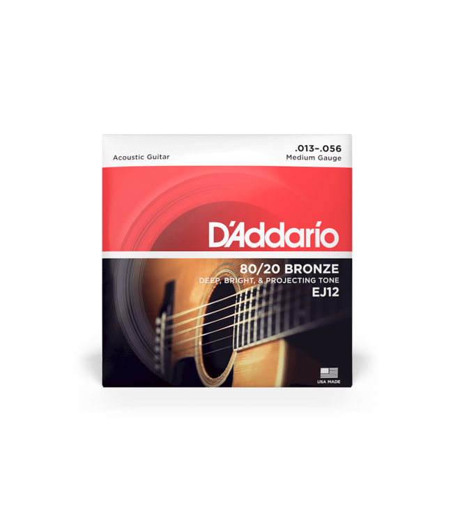 D'Addario 80/20 Bronze Acoustic Guitar Strings - 13-56 Medium