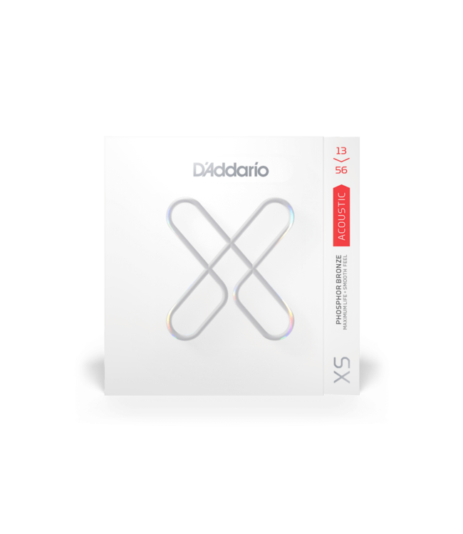 D'Addario XS Coated Phosphor Bronze Acoustic Guitar Strings - 13-56 Medium