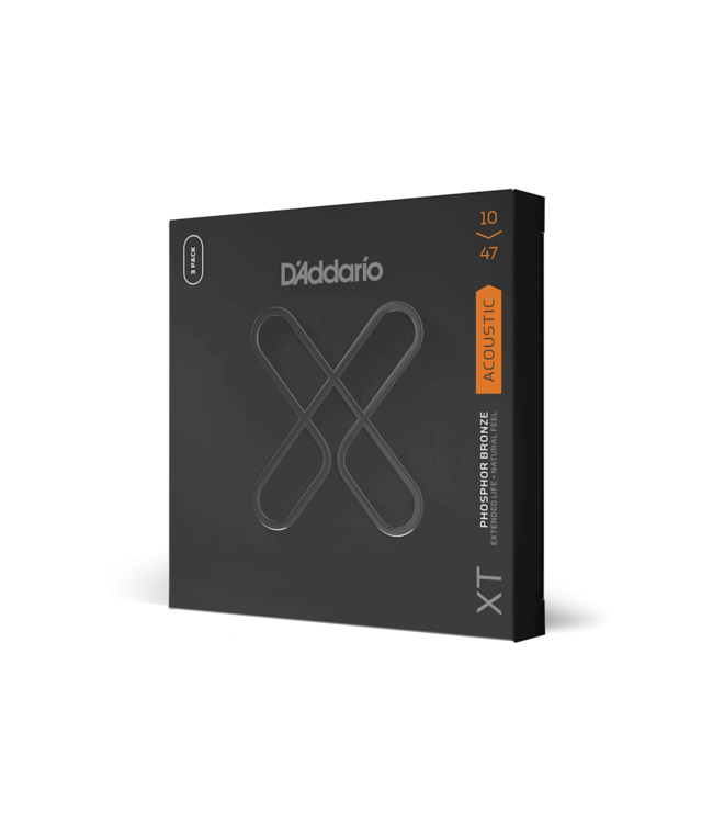 D'Addario XT Coated Phosphor Bronze Acoustic Guitar Strings - 10-47 Extra Light