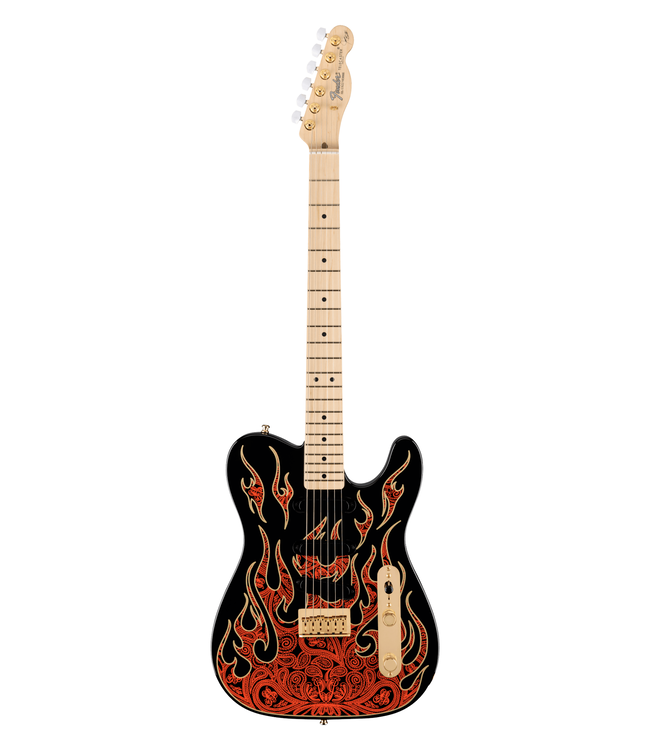 Fender James Burton Telecaster - Maple Fretboard, Red Paisley Flames
