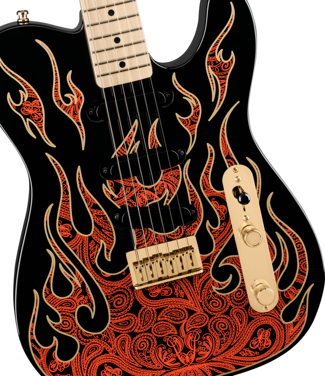 Fender James Burton Telecaster - Maple Fretboard, Red Paisley Flames
