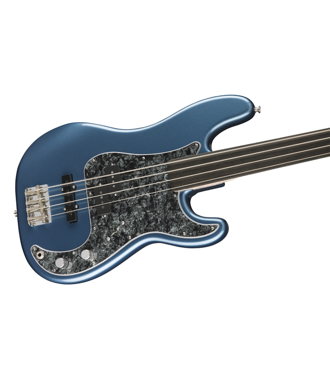 Fender Tony Franklin Fretless Precision Bass - Ebony Fretboard, Lake Placid Blue