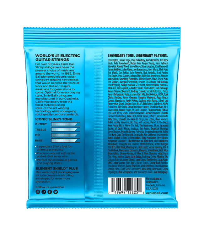 Ernie Ball Nickel Wound Electric Guitar Strings - 08-38 Extra Slinky