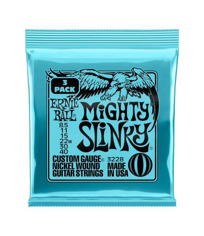 Ernie Ball Nickel Wound Electric Guitar Strings - 08.5-40 Mighty Slinky