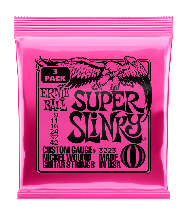 Ernie Ball Nickel Wound Electric Guitar Strings - 09-42 Super Slinky