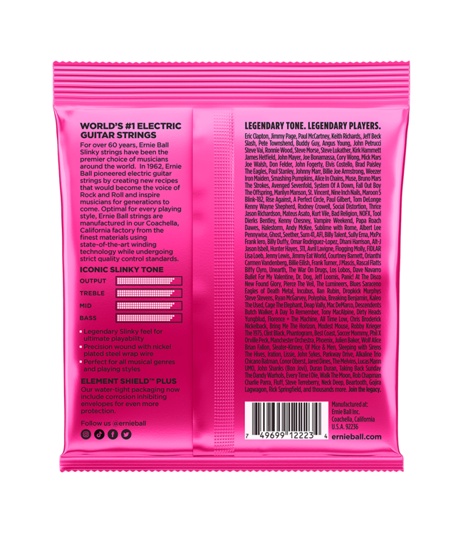 Ernie Ball Nickel Wound Electric Guitar Strings - 09-42 Super Slinky