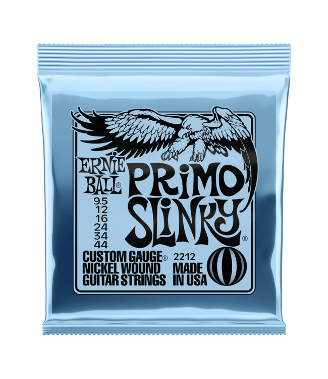 Ernie Ball Nickel Wound Electric Guitar Strings - 09.5-44 Primo Slinky