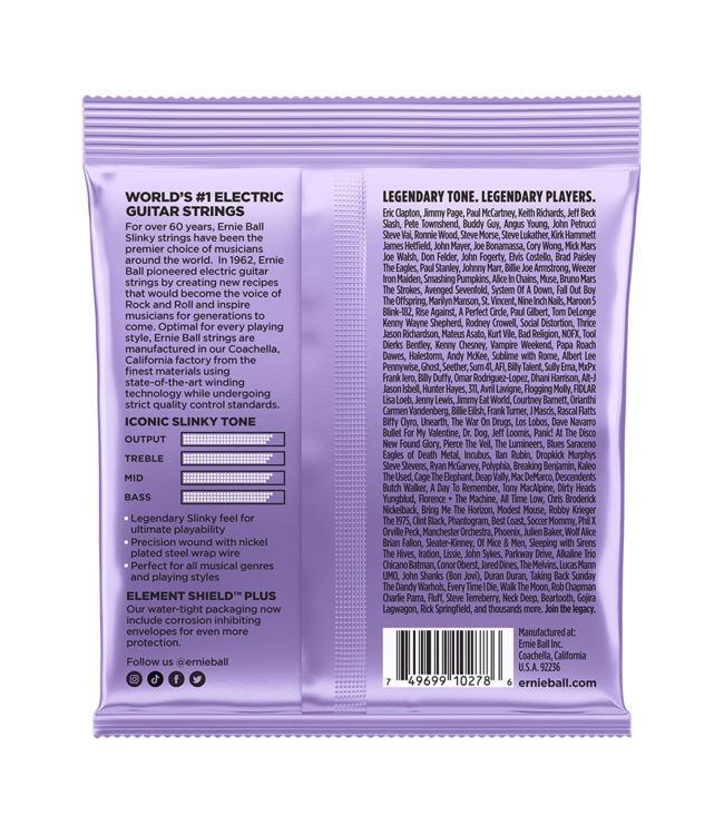 Ernie Ball Nickel Wound Electric Guitar Strings - 10-48 Ultra Slinky