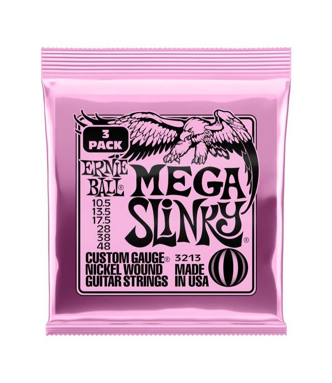Ernie Ball Nickel Wound Electric Guitar Strings - 10.5-48 Mega Slinky