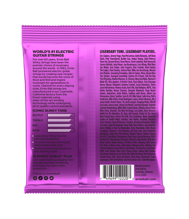 Ernie Ball Nickel Wound Electric Guitar Strings - 11-48 Power Slinky