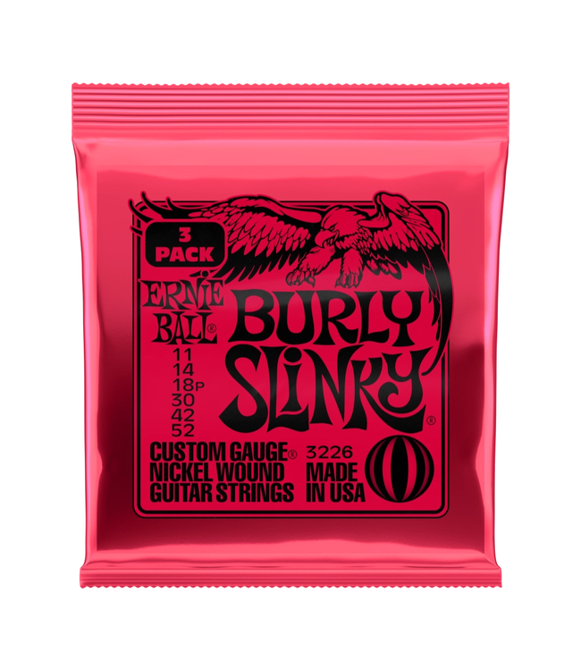 Ernie Ball Nickel Wound Electric Guitar Strings - 11-52 Burly Slinky