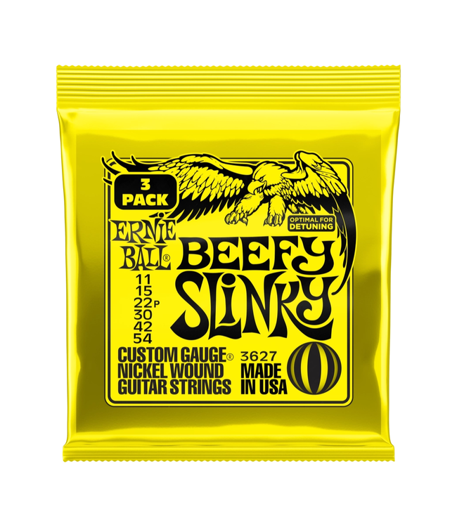 Ernie Ball Nickel Wound Electric Guitar Strings - 11-54 Beefy Slinky