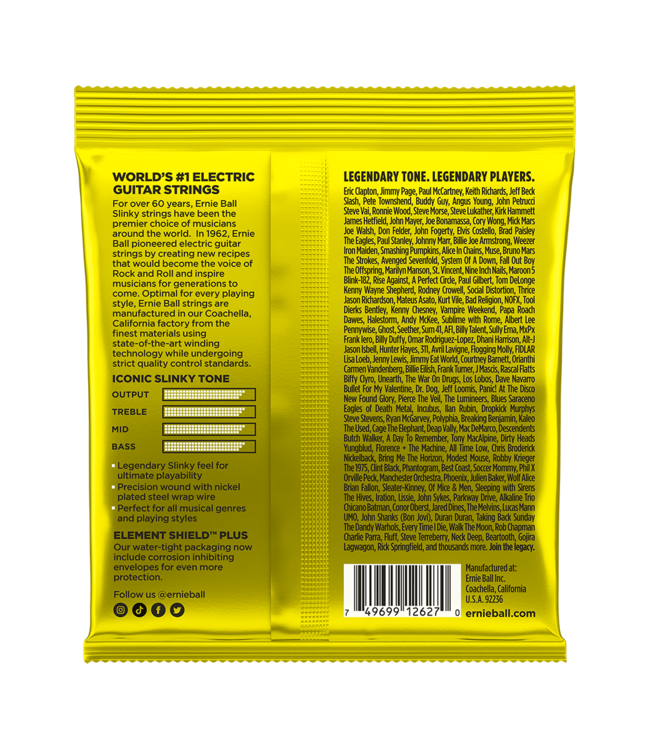 Ernie Ball Nickel Wound Electric Guitar Strings - 11-54 Beefy Slinky