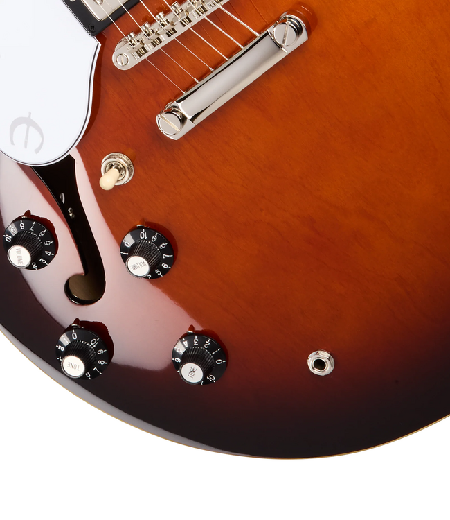 Epiphone Bonehead Riviera Left-Handed - Dark Tobacco Sunburst