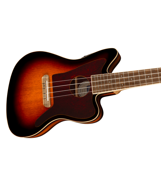 Fender Fullerton Jazzmaster Ukulele - Walnut Fretboard, 3-Colour Sunburst