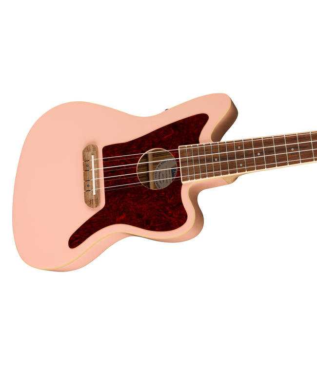 Fender Fullerton Jazzmaster Ukulele - Walnut Fretboard, Shell Pink
