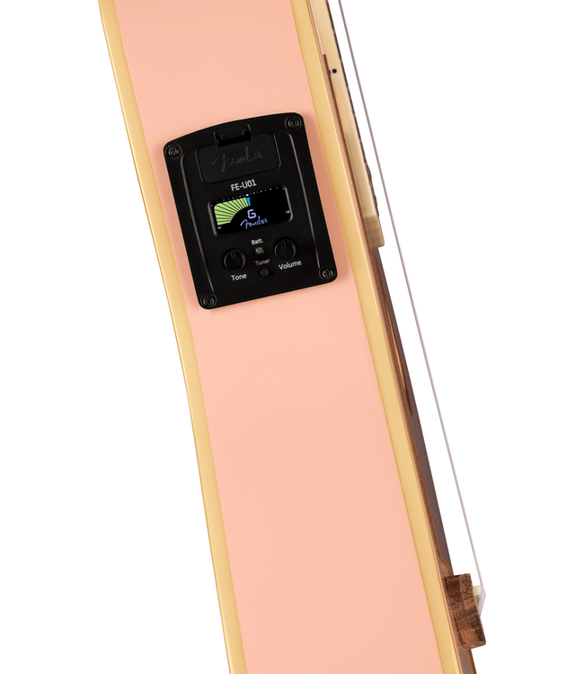 Fender Fullerton Jazzmaster Ukulele - Walnut Fretboard, Shell Pink