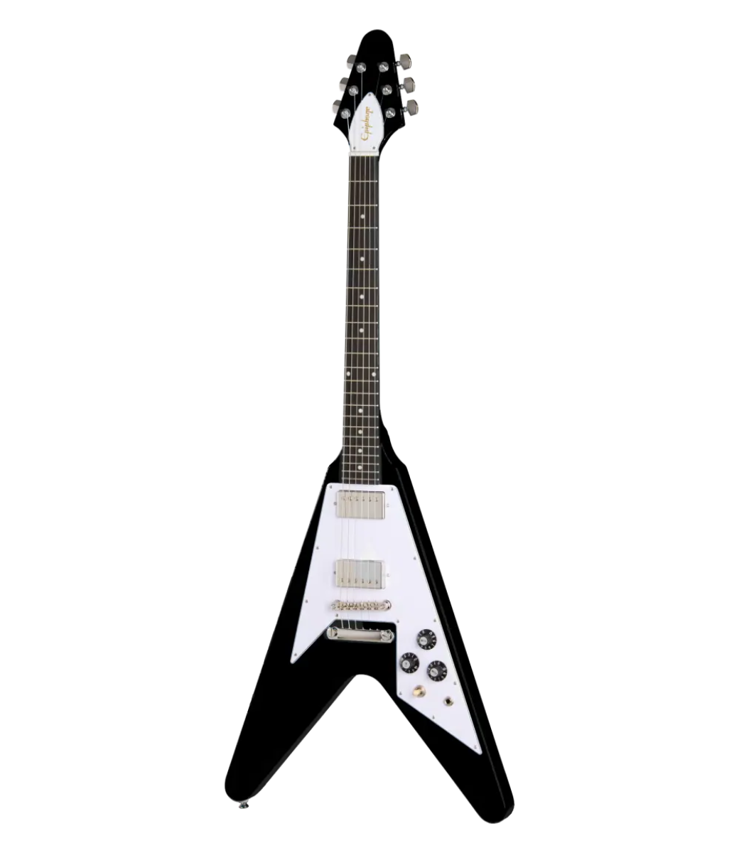 ギター Epiphone Flying V Epiphone Flying V '70s - Ebony - Get Loud Music