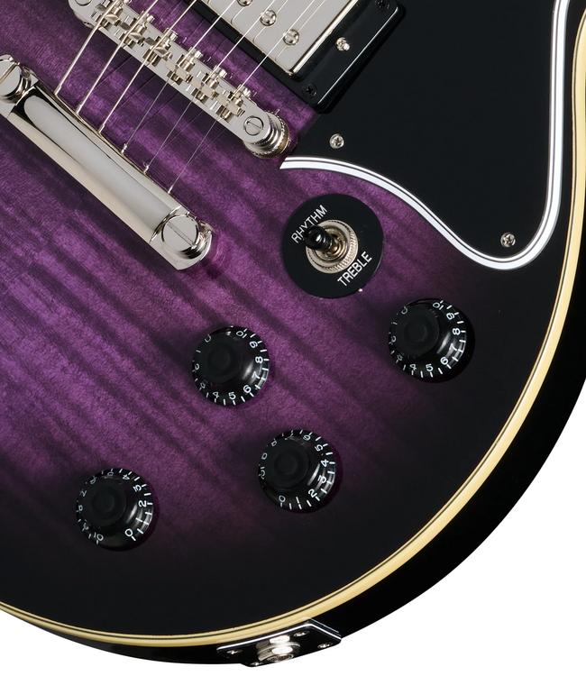 Epiphone Les Paul Special Double Cut Figured Top - Dark Purple Burst