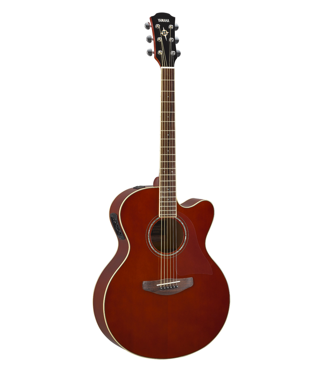 Yamaha CPX600 Grand Auditorium Cutaway - Root Beer