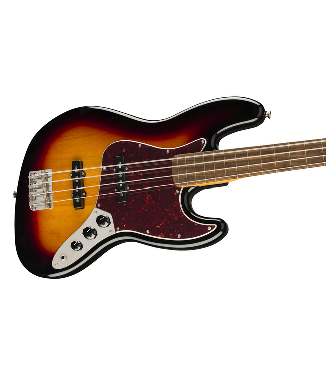 Squier Classic Vibe '60s Jazz Bass Fretless - Laurel Fretboard, 3-Colour Sunburst