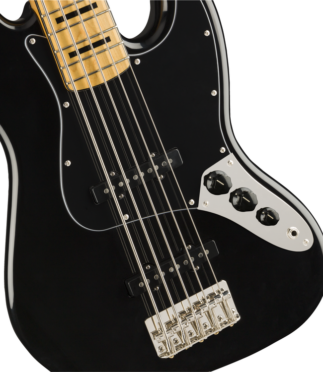 Squier Classic Vibe '70s Jazz Bass V - Maple Fretboard, Black